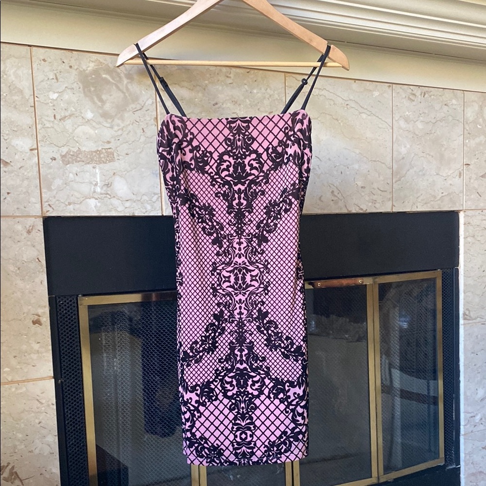 Pink and Black Party Dress